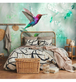 Carta da parati - Colourful Hummingbirds (Green)