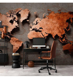 Fotobehang - Copper Map