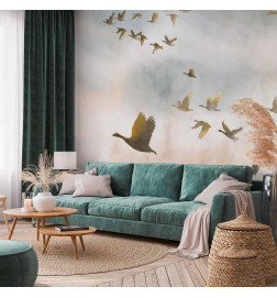 Fotobehang - Golden Geese