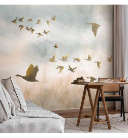 Fototapete - Golden Geese