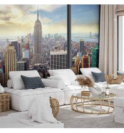 Wall Mural - City behind glass