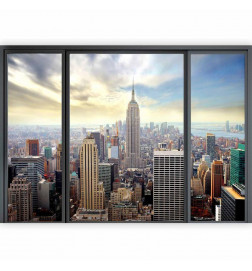 Fototapeta - City behind glass