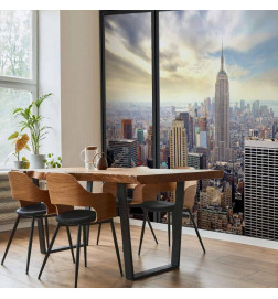 Wall Mural - City behind glass