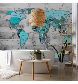 Papier peint - World Map: Blue Continents