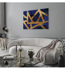 Schilderij - Golden Geometry (1 Part) Wide