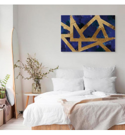 Schilderij - Golden Geometry (1 Part) Wide