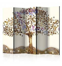 5-teiliges Paravent - Golden Tree II [Room Dividers]
