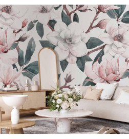 Fototapetas - Watercolor Magnolias - Second Variant