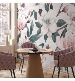 Foto tapete - Watercolor Magnolias - Second Variant