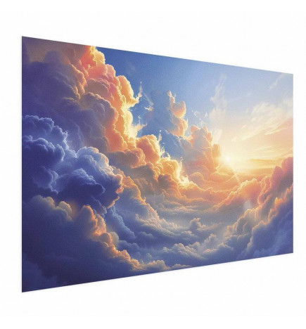 Plakat - Sunset Over a Cloudy Sea: A Wonderful Symphony of Colors