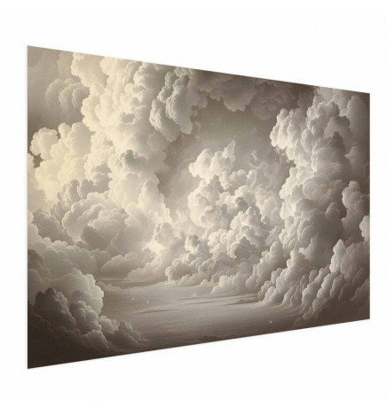 Plakat - Whisper of Illuminated Clouds: Soft Light Play in the Sky Theater