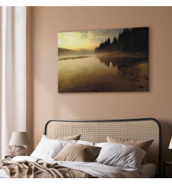 Schilderij - Autumn Evening (1 Part) Wide