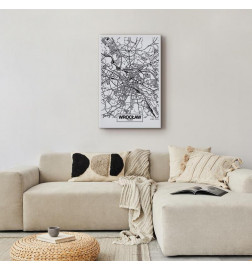 Canvas Print - City Plan: Wroclaw (1 Part) Vertical