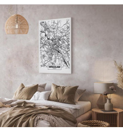 Leinwandbild - City Plan: Wroclaw (1 Part) Vertical