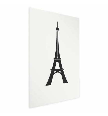 Juliste - Eiffel Tower Simple Black-and-White Graphic