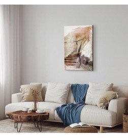 Schilderij - Secret Stairs (1 Part) Vertical