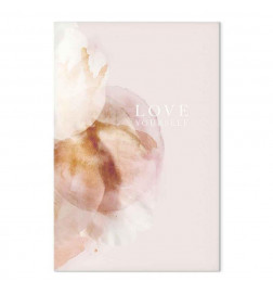 Leinwandbild - Love Yourself (1 Part) Vertical