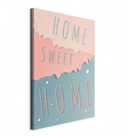 Cuadro - Inscriptions: Home Sweet Home (1 Part) Vertical