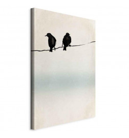 Leinwandbild - Frozen Sparrows (1 Part) Vertical