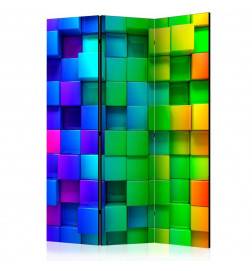 Paravent 3 volets - Colourful Cubes [Room Dividers]