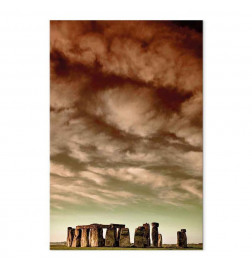 Schilderij - Clouds Over Stonehenge (1 Part) Vertical