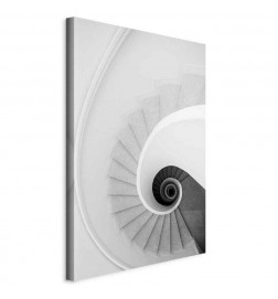 Leinwandbild - White Stairs (1 Part) Vertical