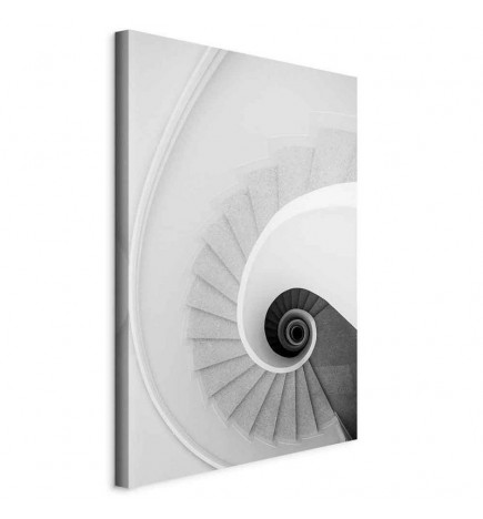 Schilderij - White Stairs (1 Part) Vertical