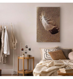 Quadro - Feather on the Sand (1 Part) Vertical