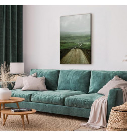 Schilderij - Road Across the Plains (1 Part) Vertical