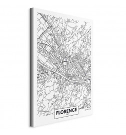 Paveikslas - Florence Map (1 Part) Vertical