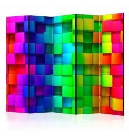 Paravent 5 volets - Colourful Cubes II [Room Dividers]