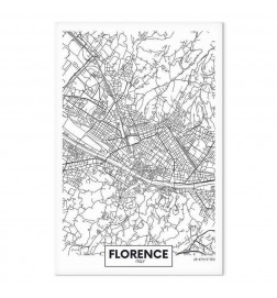 Paveikslas - Florence Map (1 Part) Vertical