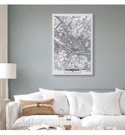 Tablou - Florence Map (1 Part) Vertical