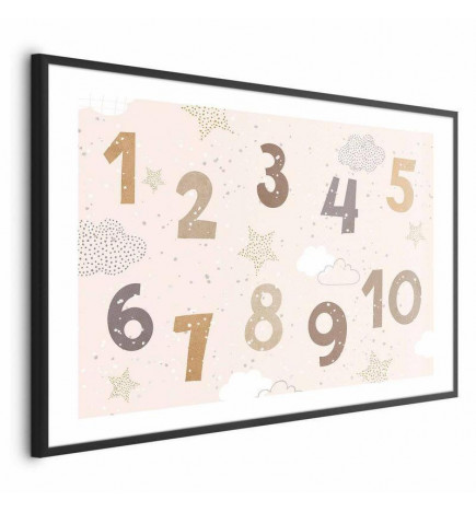 Poster - Numbers with Falling Snow