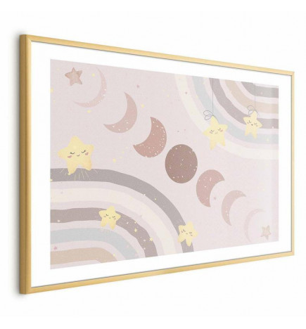 Juliste - Phases of the Moon with a Rainbow