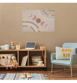 Plakat - Phases of the Moon with a Rainbow