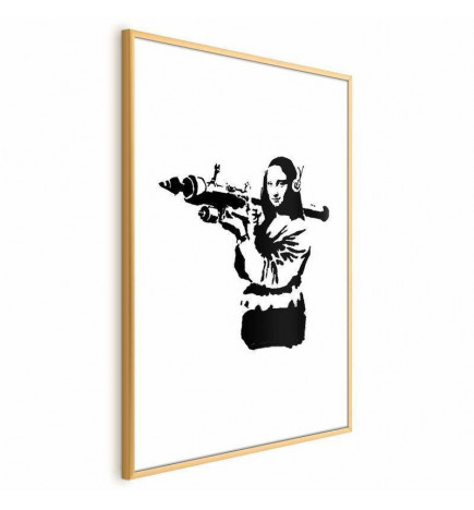Plakāts - Banksy Mona Lisa with Rocket Launcher