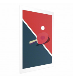 Juliste - Table Tennis - Ball and Racket on a Table