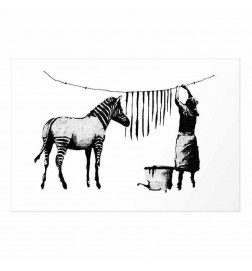 Plakāts - Banksy: Zebra Washing