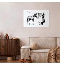 Plakat - Banksy: Zebra Washing