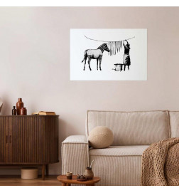 Poster - Banksy: Zebra Washing