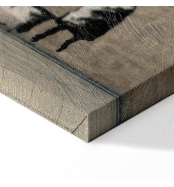 Schilderij - Banksy: Washing Zebra on Concrete (1 Part) Wide