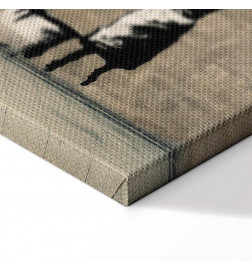 Glezna - Banksy: Washing Zebra on Concrete (1 Part) Wide