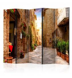 Biombo - Colourful Street in Tuscany II [Room Dividers]