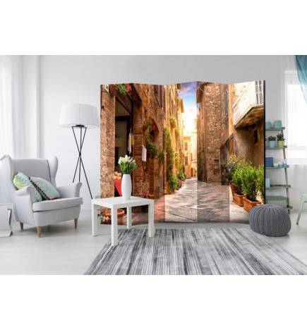 Biombo - Colourful Street in Tuscany II [Room Dividers]