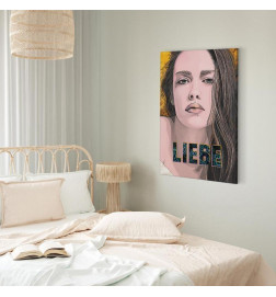 Schilderij - Liebe (1 Part) Vertical