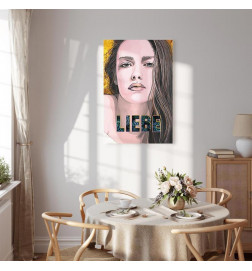 Schilderij - Liebe (1 Part) Vertical