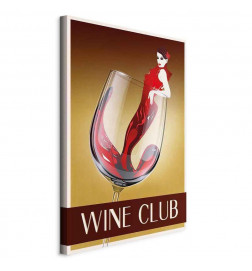 Schilderij - Wine Club (1 Part) Vertical