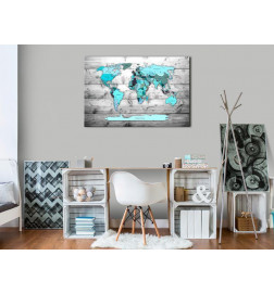 Afbeelding op kurk - Blue Continents