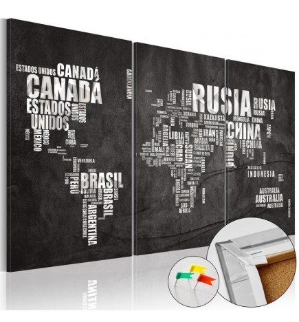 Quadro de cortiça - El Mundo